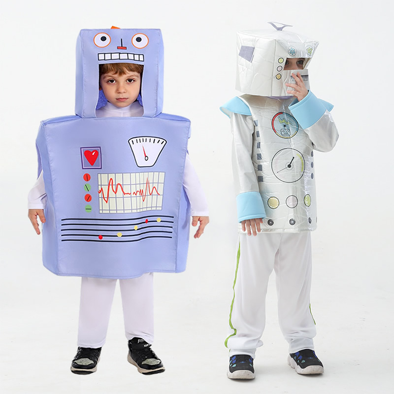 儿童科技感走秀服装AI智能机器人