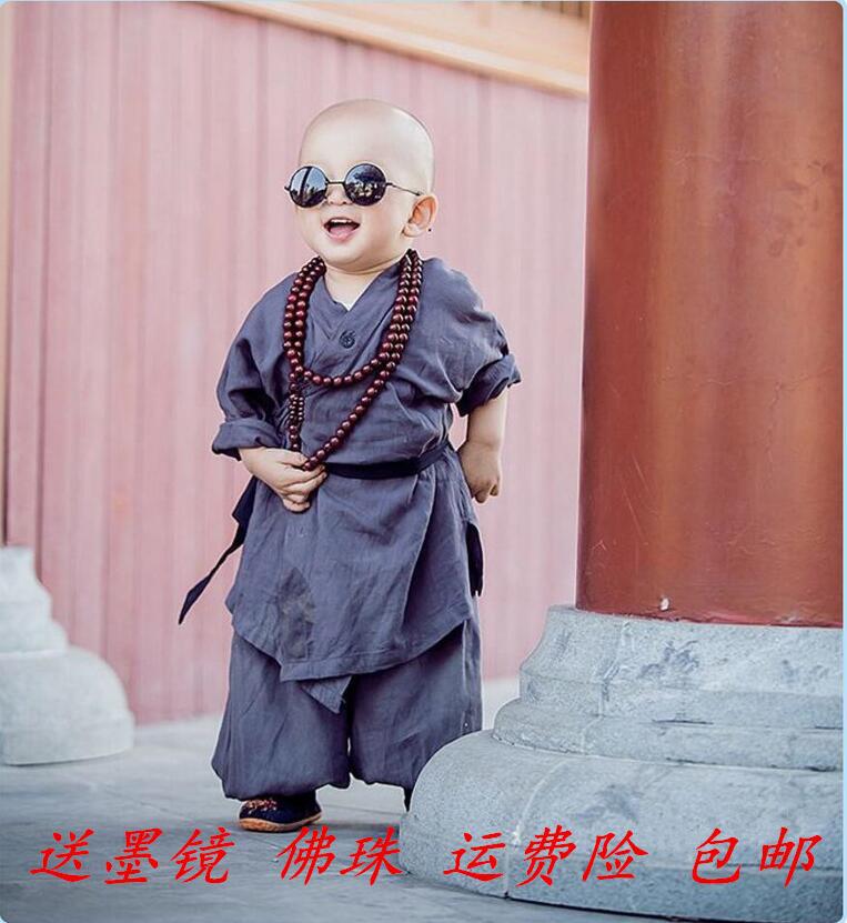 宝宝套装儿童夏季长袖民族风僧服