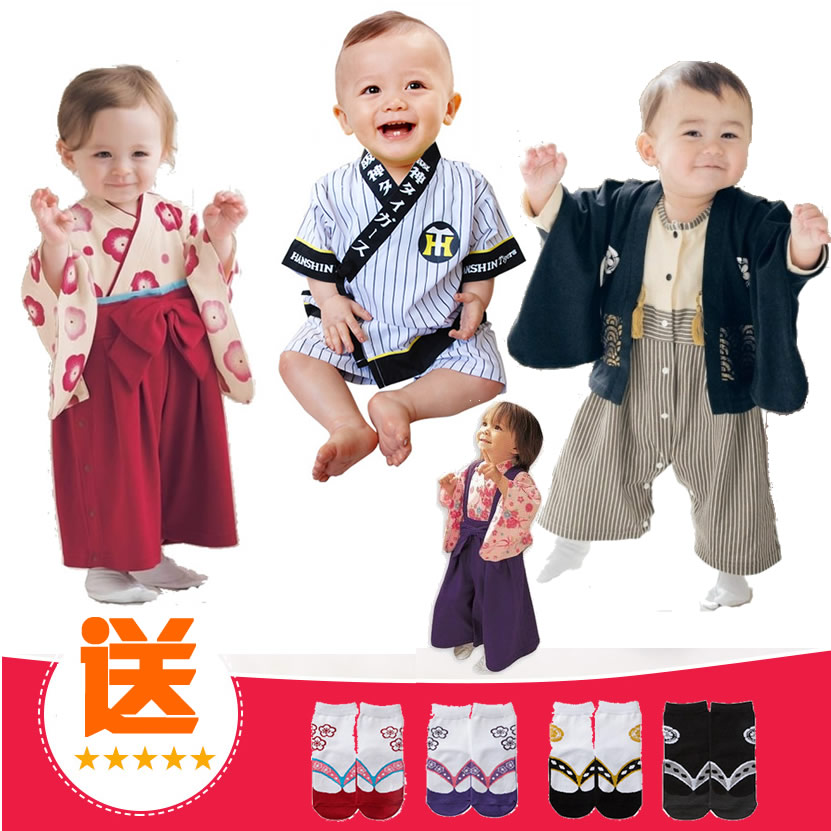 婴儿连体衣春秋3新生儿哈衣纯棉日本男女宝宝和服0-1岁日系爬爬服