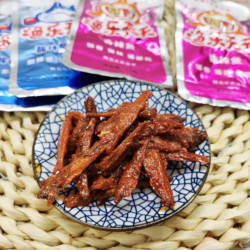 玉峰渔乐天天香辣小鱼仔酱汁糖醋味休闲即食小零食湖南特产熟食图片