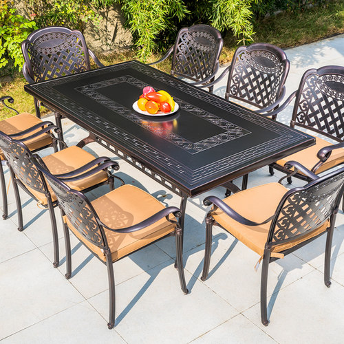 户外庭院铸铝桌椅铝合金防水防晒