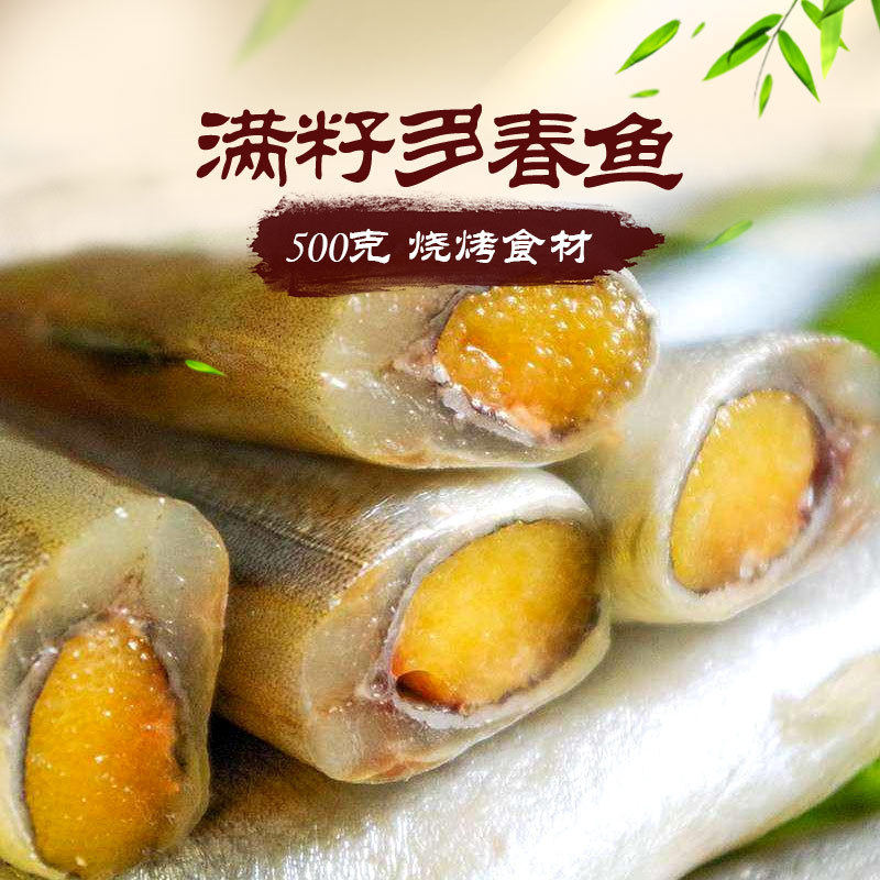 怡鲜来 新鲜冷冻多春鱼500g 进口海鲜水产 烧烤食材满籽