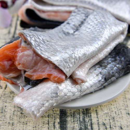 进口三文鱼皮2kg深海鱼皮