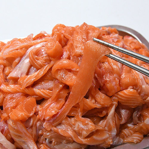 进口三文鱼边角料碎肉