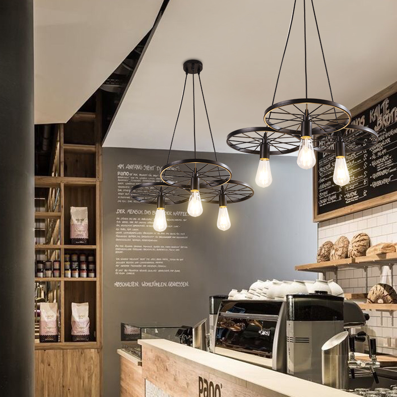 工业风奶茶店咖啡厅铁艺吧台灯