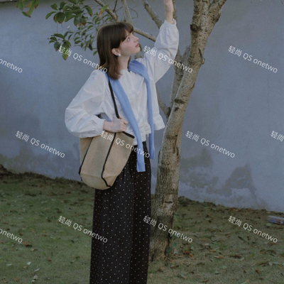 QS ONETWO-勤半松紧腰巨显瘦韩系百搭休闲裤(尺寸仅供参考)15010