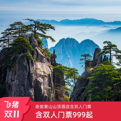【双11】夜宿黄山山顶多店基础/高档房型+黄山门票+次日早餐