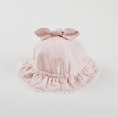 韩版 女童防晒遮阳帽儿童渔夫帽可爱洋气纯棉婴儿 女宝宝帽子春秋款