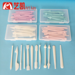 12件套雕刻组塑形刀 装饰笔塑料笔DIY烘焙翻糖蛋糕模具干佩斯工具