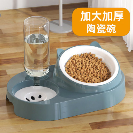 猫碗猫盆自动饮水双碗狗碗狗盆宠物不锈钢碗狗狗陶瓷猫咪用品大全