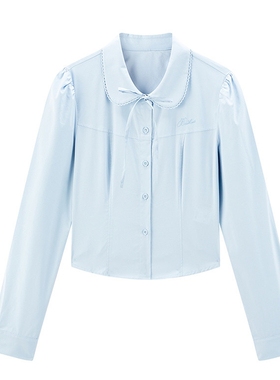 【商场同款】2024甜美俏皮合体长袖衬衫内搭白色衬衫女C1CAF1207