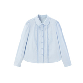 商场同款 甜美娃娃领设计感衬衫 女24年冬季 新款 衬衣C1CAE4203