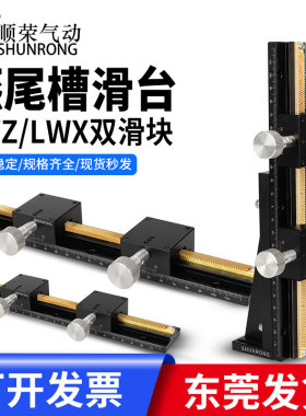 双滑块燕尾槽滑台 LWX/LWZ25/40/60-100-150-200-2精密位移长行程