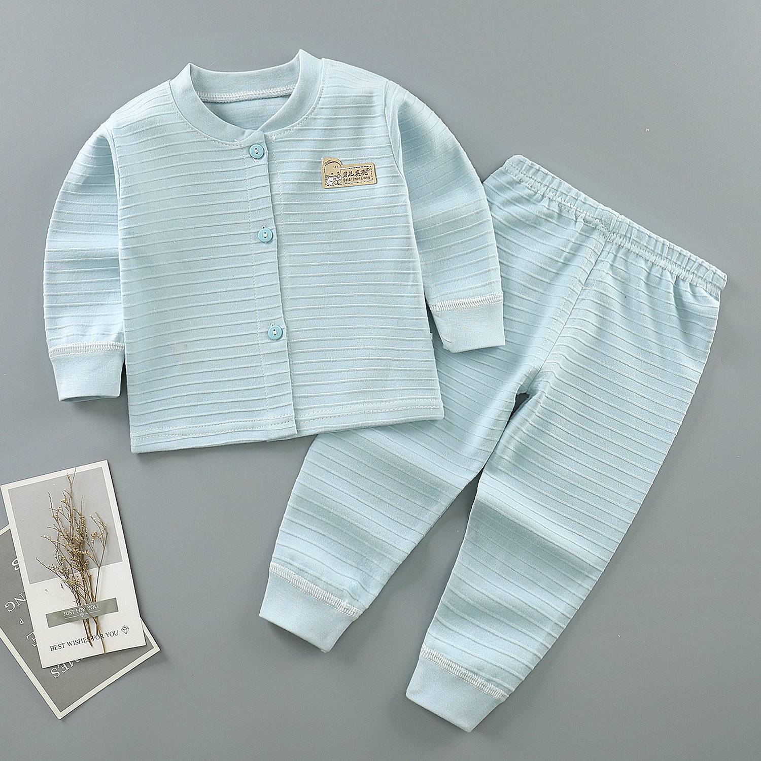 03-YEAR-OLD BABY PAJAMAS SPRING UNDERWEAR SETS CHILDRENS HIGH-WAISTED AUTUMN CLOTHES AUTUMN PANTS SETS MALE AND FEMALE BABIES CAN BE DETACHED