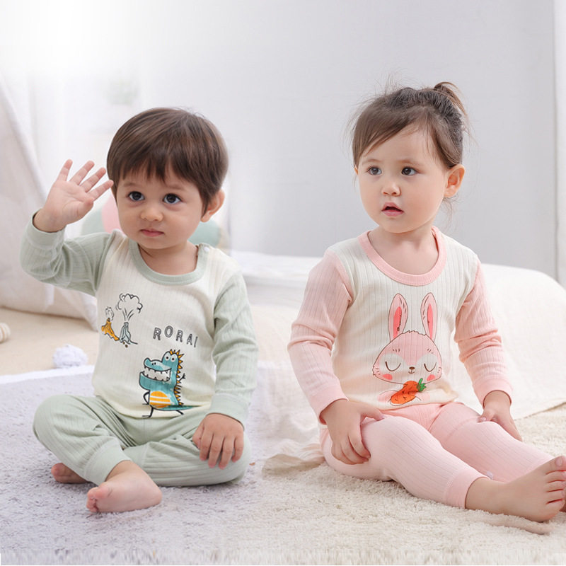 CHILDRENS CLOTHING CHILDRENS UNDERWEAR SET COTTON AUTUMN CLOTHES AUTUMN PANTS BABY CLOTHES BABY COTTON LOUNGEWEAR SPRING AND AUTUMN PAJAMAS
