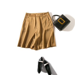 轻奢定制 微光泽质感超舒适醋酸透气凉感显高五分裤短裤夏季轻薄