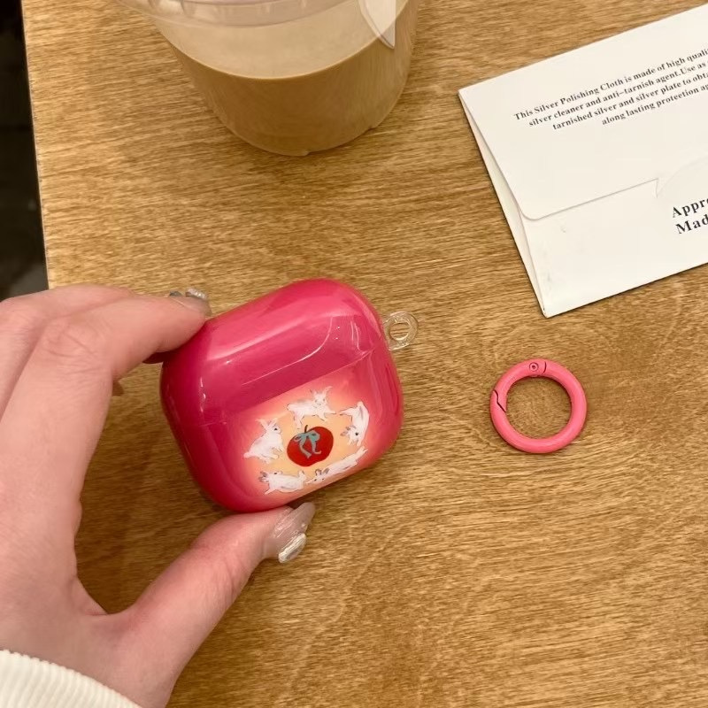ins风少女心可爱西红柿小兔子卡通AirPods12代耳机套无线蓝牙苹果pro新款3代防摔保护套4代软壳