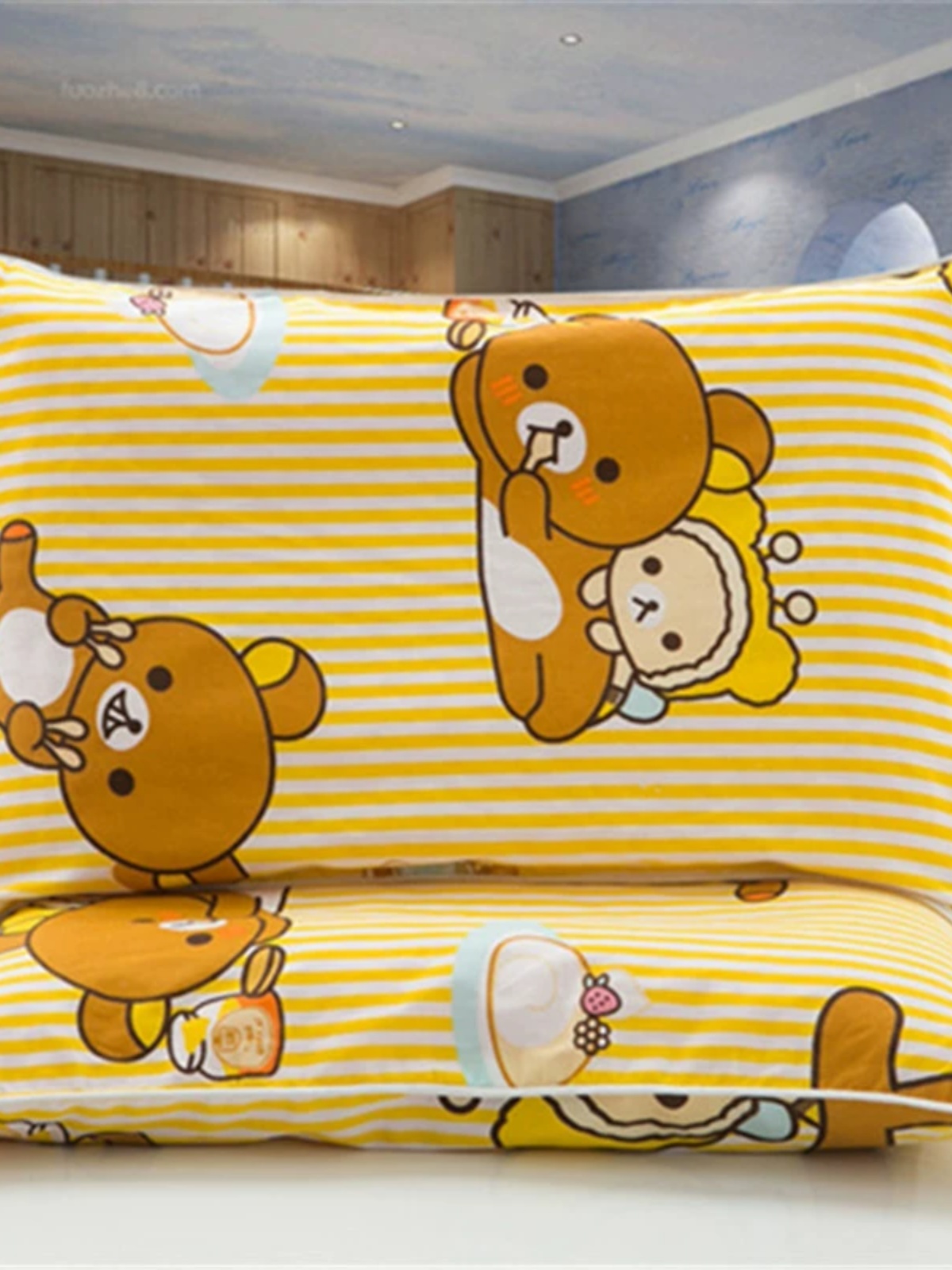 100% cotton pillowcase children pillowcase 30*50cm baby small cartoon cotton baby kindergarten students