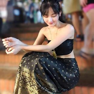 傣族服装女传统服饰云南西双版纳旅游拍照写真旅拍网红打卡影楼