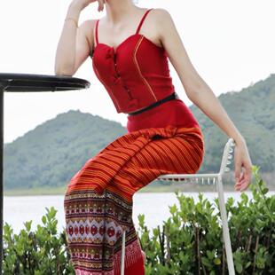 傣族服饰高定复古重工吊带款套装泼水节战袍民族风格