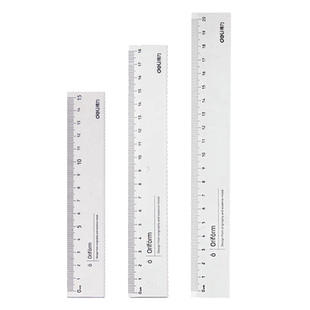 得力透明波浪直尺免费刻字尺子15cm带波浪线直尺学生格尺多功能专用20cm儿童塑料尺绘图测量刻度尺可刻名字