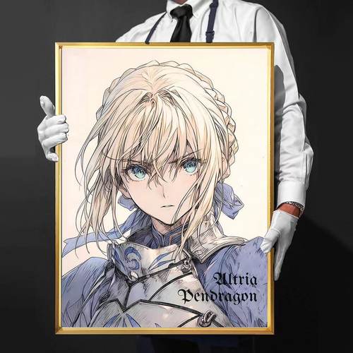 Saber命运之夜Fate阿尔托莉雅圣剑装饰画