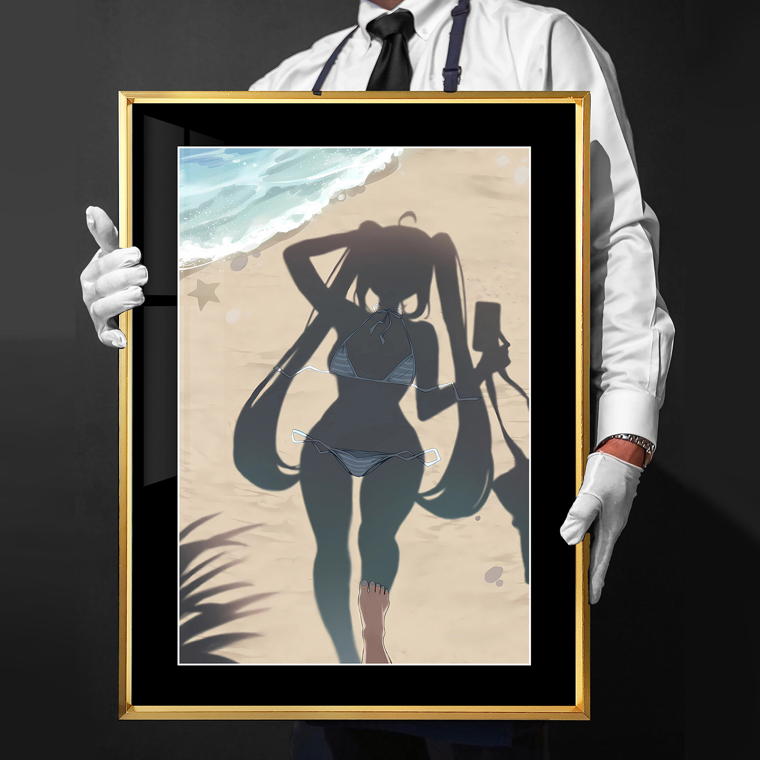初音未来miku甩葱歌公主殿下午睡毯地毯装饰画