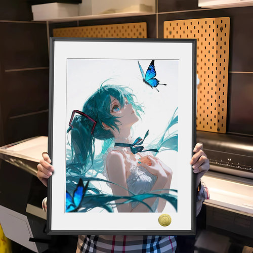 初音未来青蝶初音同人周边装饰画