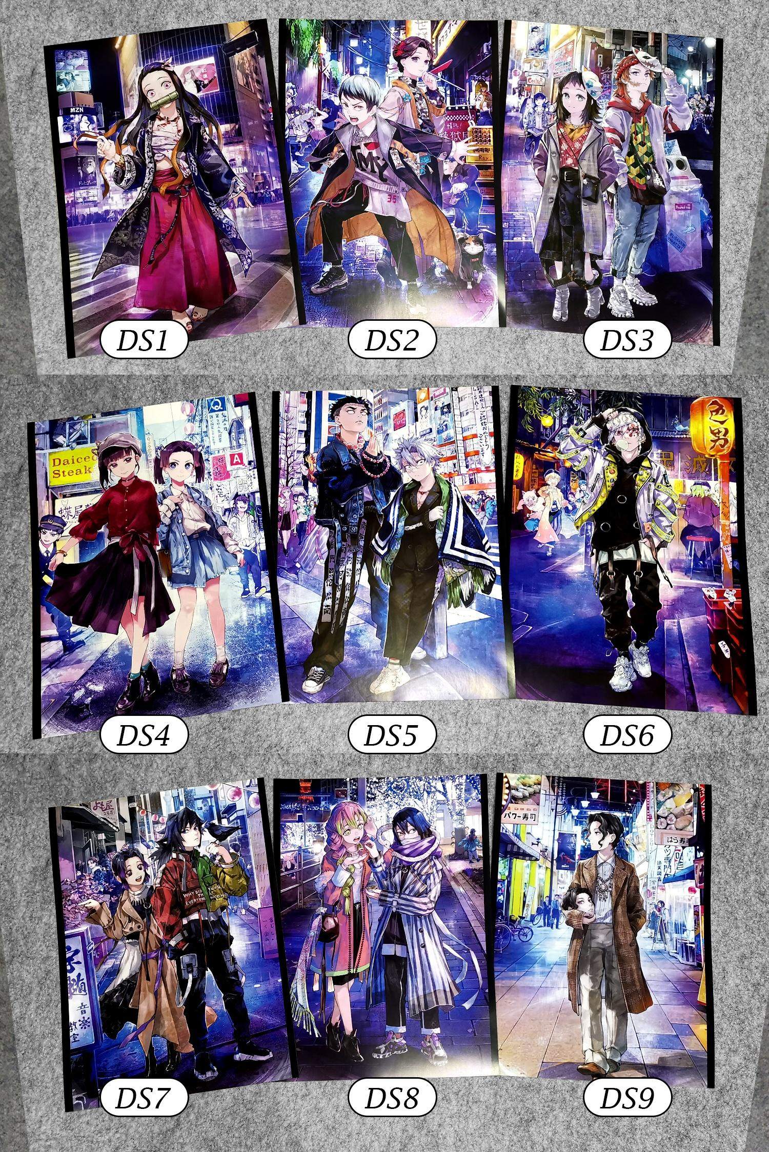 鬼灭之刃现代风海报漫威马克笔画风龙珠一拳超人蜘蛛侠火影忍者