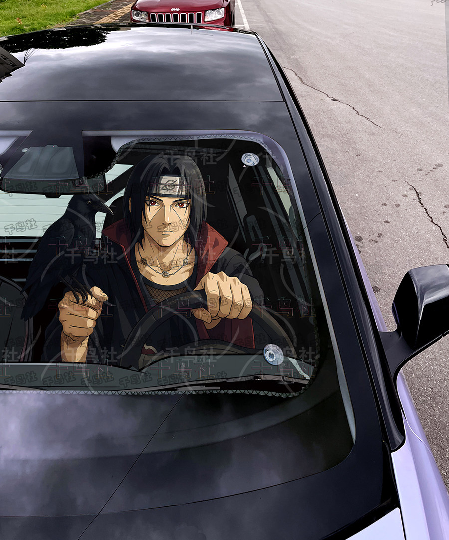 二次元汽车遮阳防晒前挡开车宇智波鼬火影忍者晓组织Naruto佐助