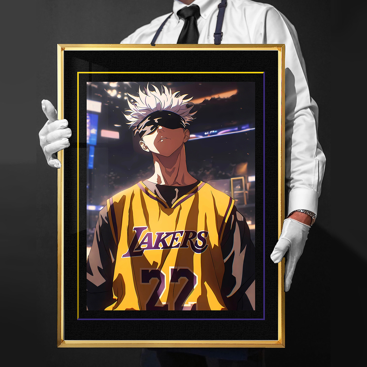 五条悟两面宿傩湖人队咒术回战NBA午睡毯地毯装饰画