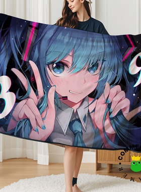 皇呱工作室初音未来Hatsune Miku公主殿下午睡毯地毯装饰画