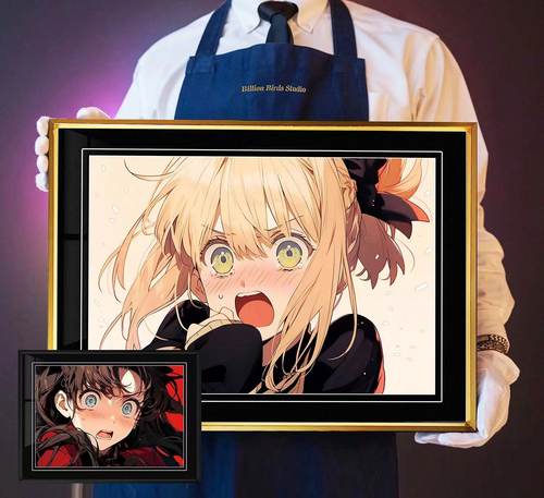 Fate stay night远坂凛SABER阿尔托莉雅装饰画