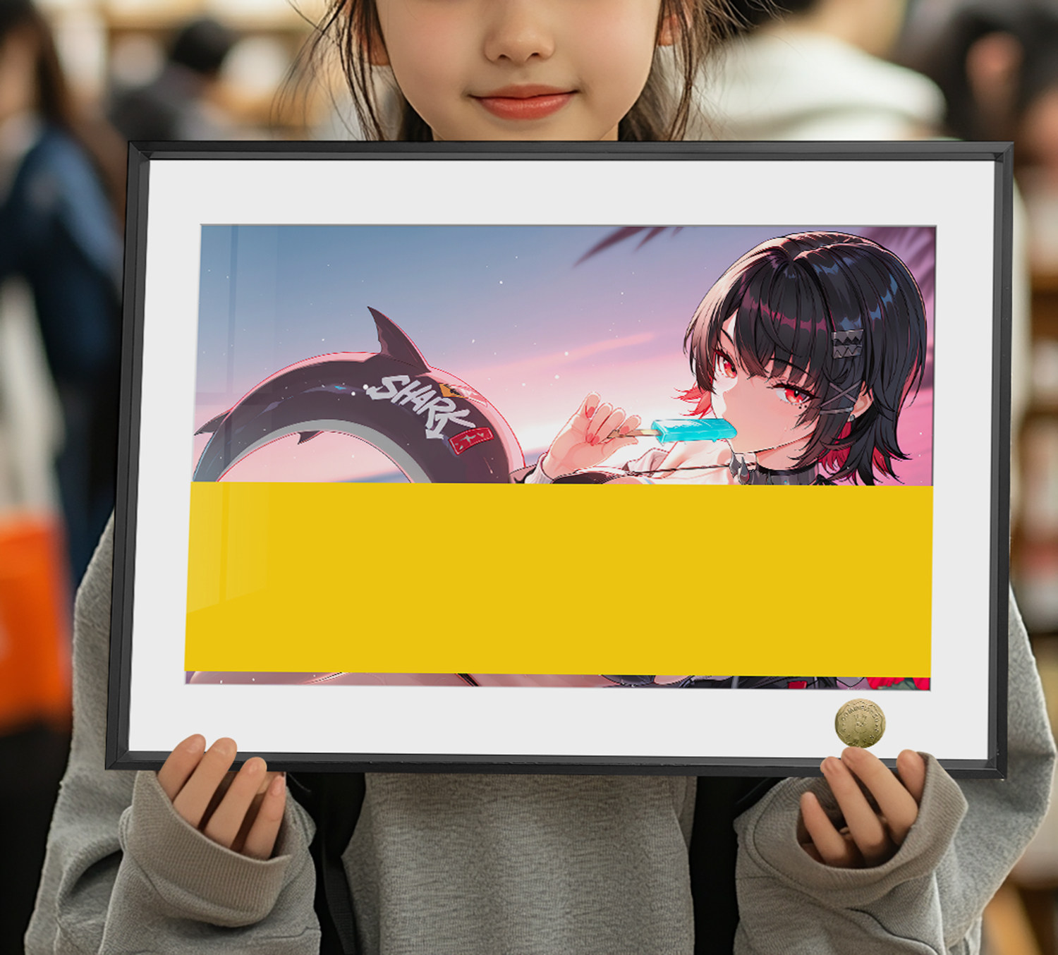 绝区零鲨鱼女仆艾莲·乔泳装鲨鱼妹周边装饰画
