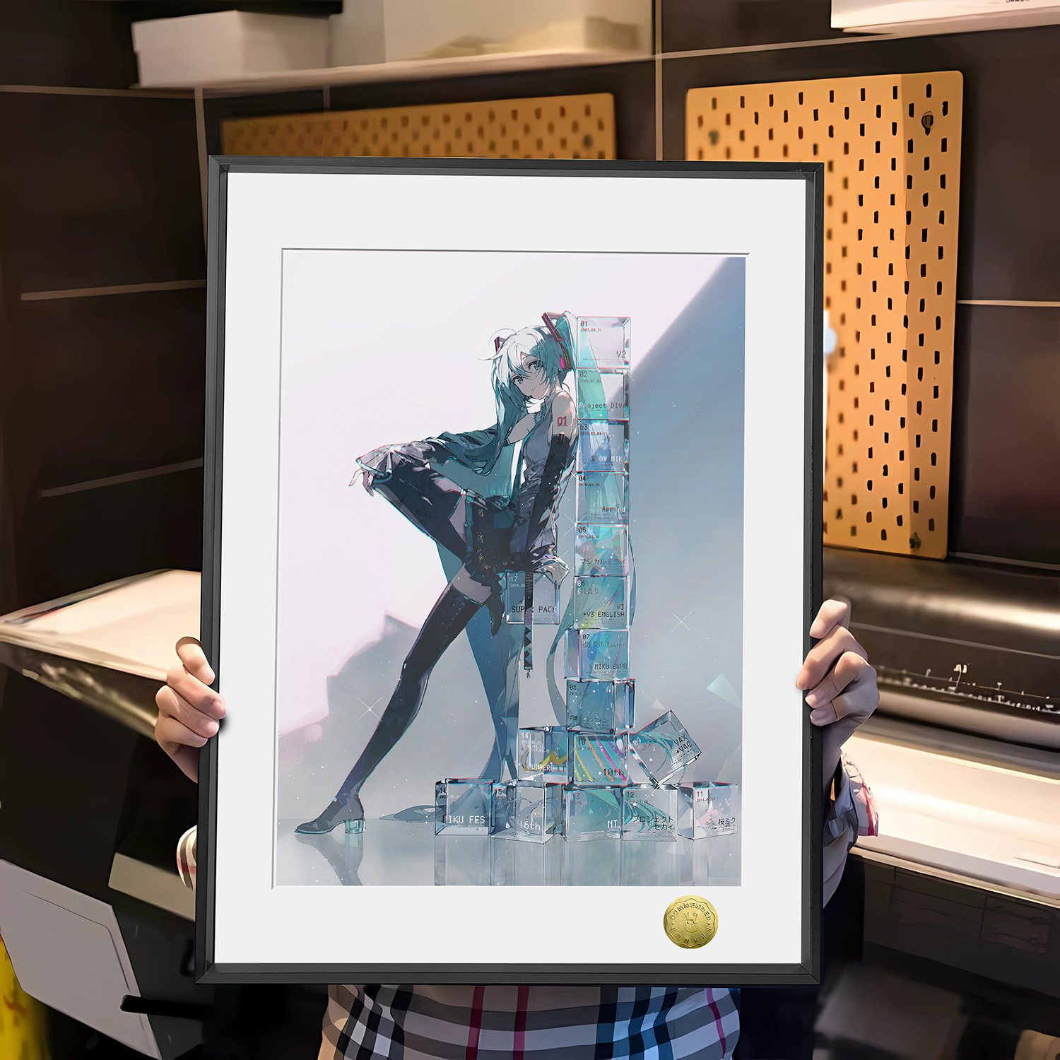 初音未来未来歌姬miku甩葱舞同人周边装饰画