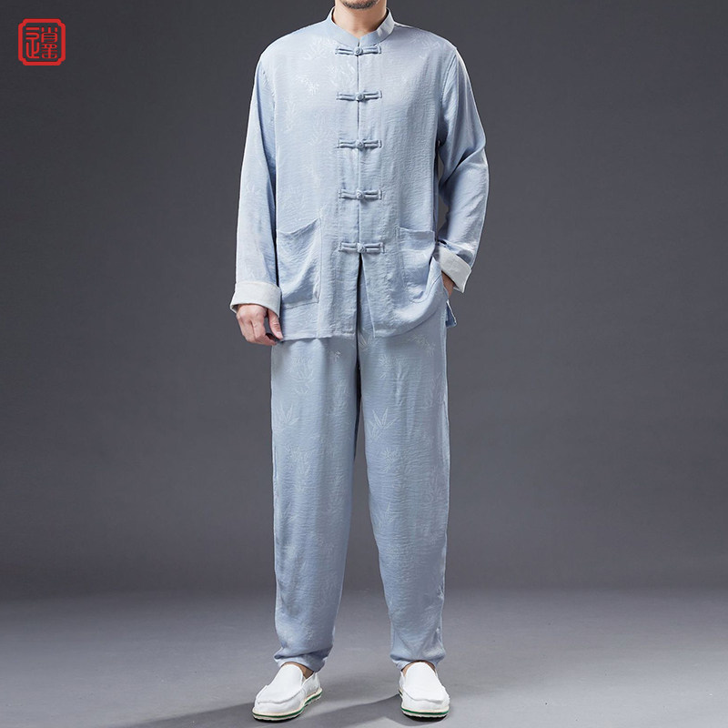 唐装中国风盘扣唐装套装两件套