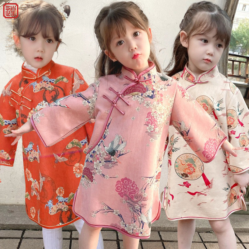 女童旗袍裙中国风唐装汉服