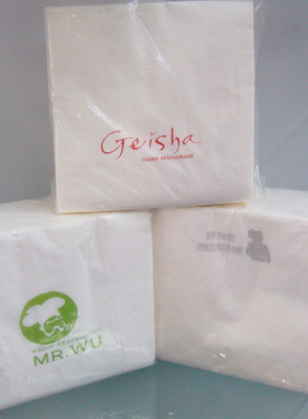 23*23cm酒店西餐厅方形餐巾纸二层面巾纸可印刷logo方巾5000张/箱