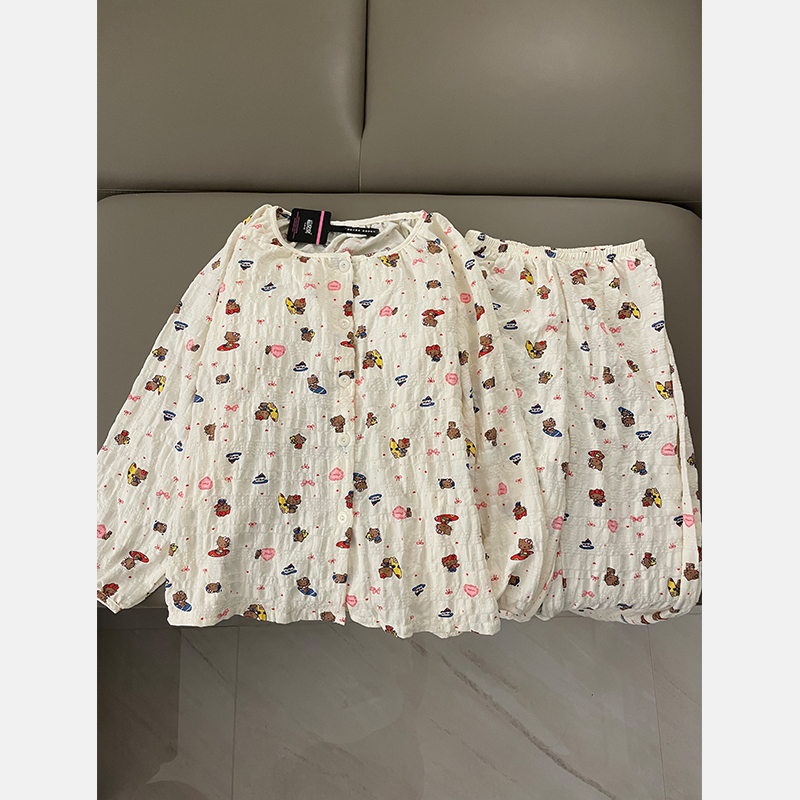 万年格卡通黑皮kitty家居服套装