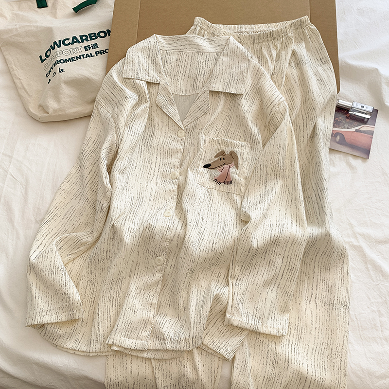 小狗情侣睡衣2025春秋季