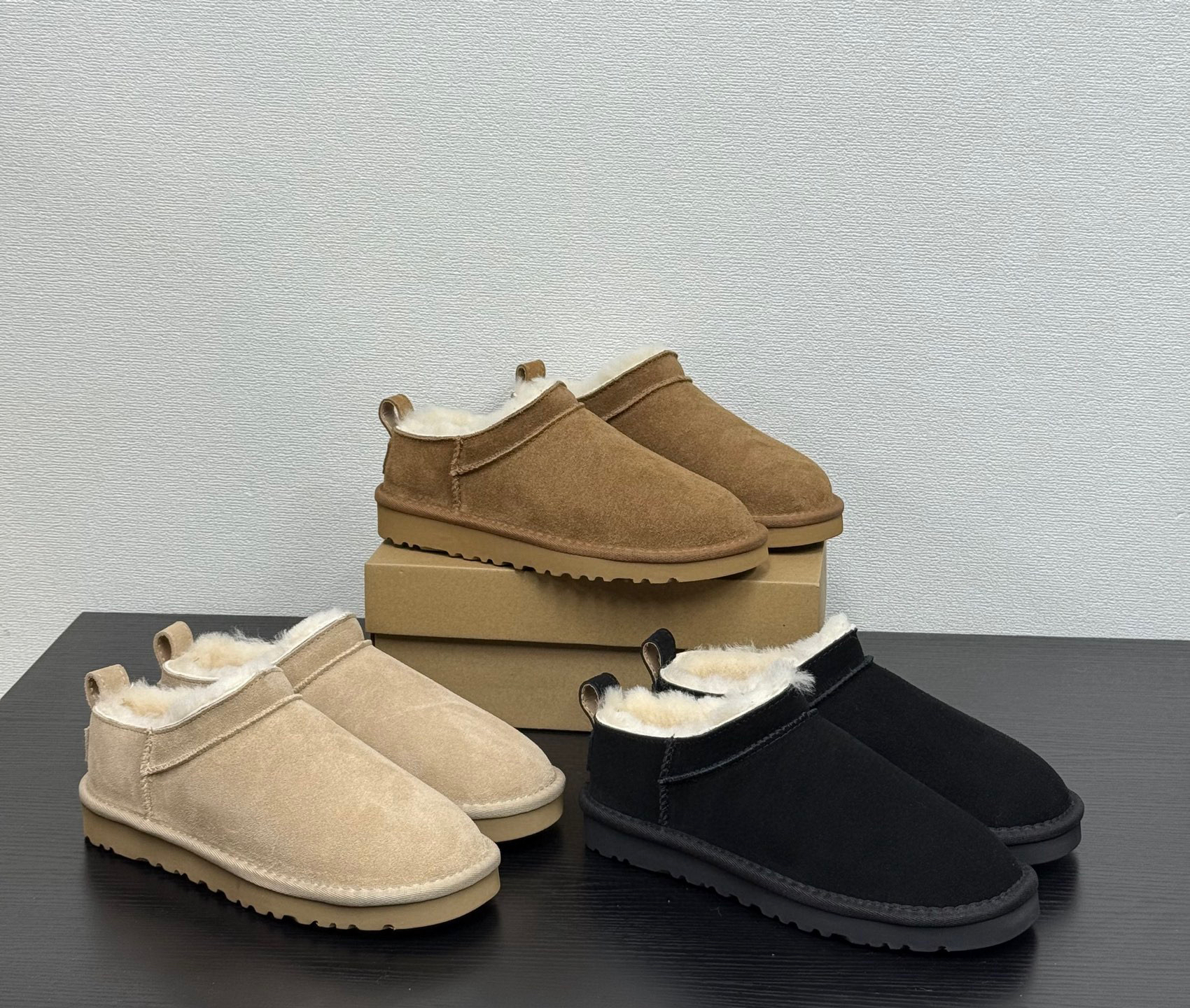 Blair Eadie 2025新款女鞋单鞋乐福鞋小单鞋真皮靴皮毛一体雪地