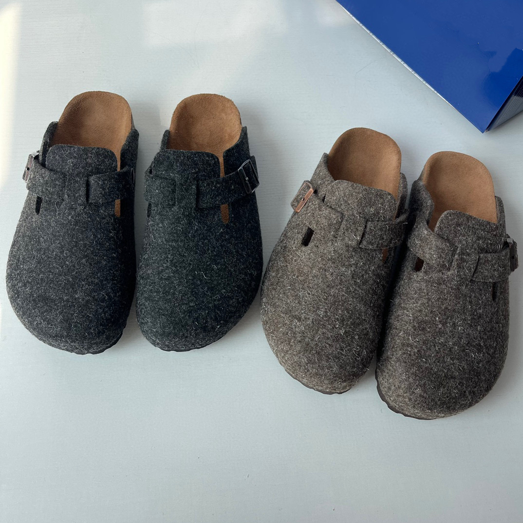 2025新款真皮厚底加绒加厚爆款大棉鞋真皮 真皮拖鞋 外贸女鞋