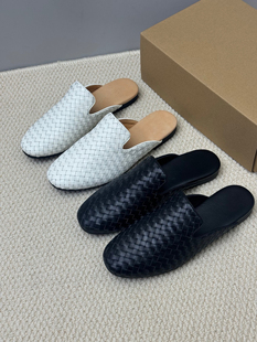 编织拖鞋 2025新款 女平底包头穆勒鞋 凉拖 Blair 真皮拖鞋 Eadie