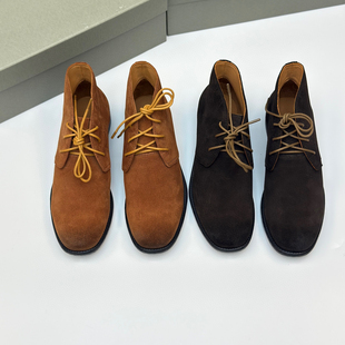 圆头低跟短靴女休闲短靴中跟短靴真皮靴子 2025新款 Blair Eadie