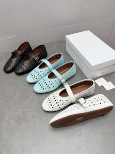 Eadie 镂空平底单鞋 2025新款 女真皮圆头单鞋 镂空洞洞鞋 Blair