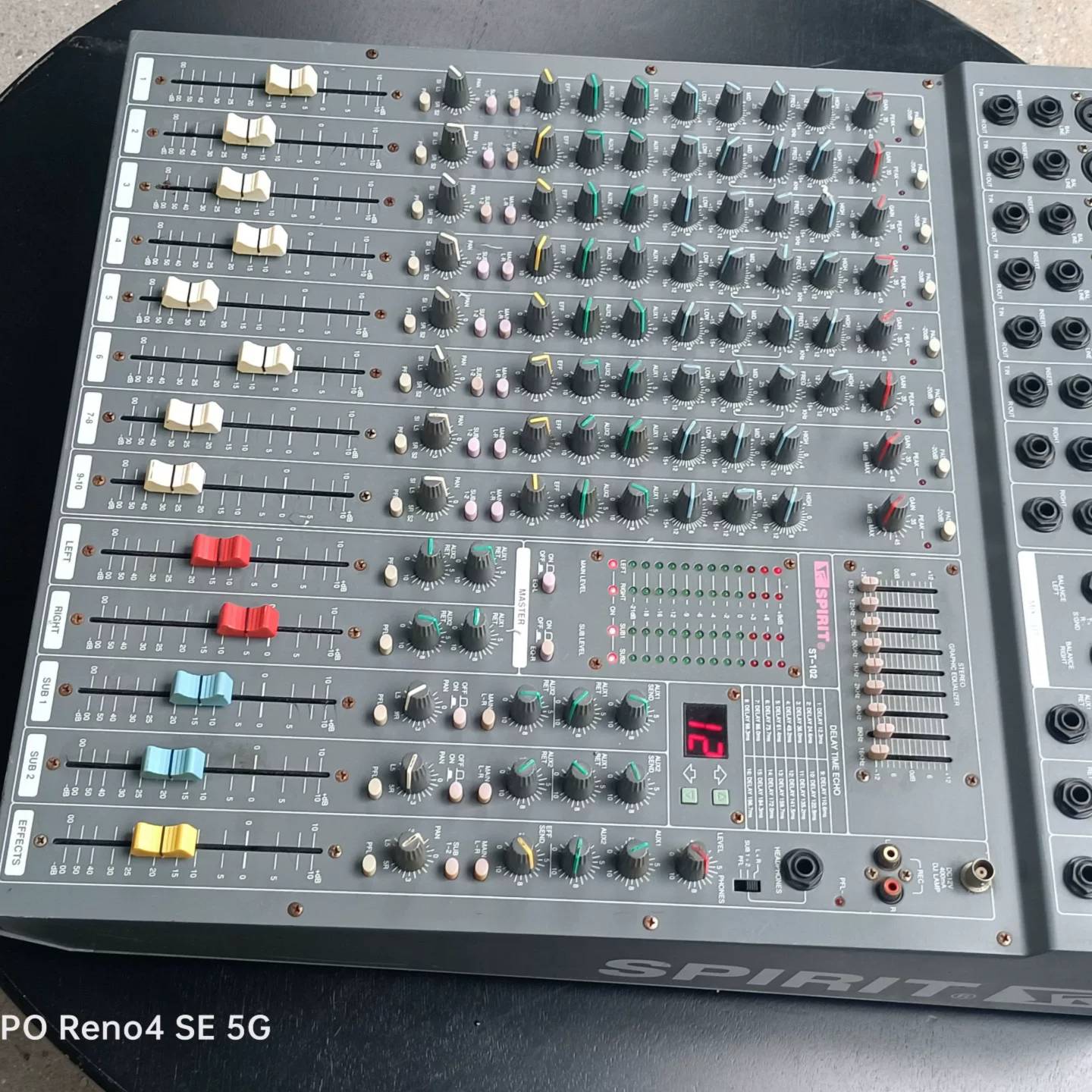 可维修声艺SPIRIT ST-102专业调音台，12路输入，带效果议价