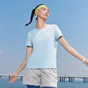 乔丹运动圆领T恤女款2025秋季新款吸汗速干透气休闲跑步健身短袖