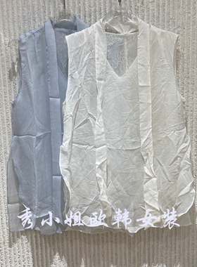 欧洲站2026夏新款设计感飘带背心女无袖百搭显瘦洋气上衣262X555