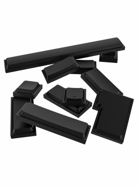 键造坊LAK无刻黑色PBT材质矮轴键帽适用于十字芯矮轴