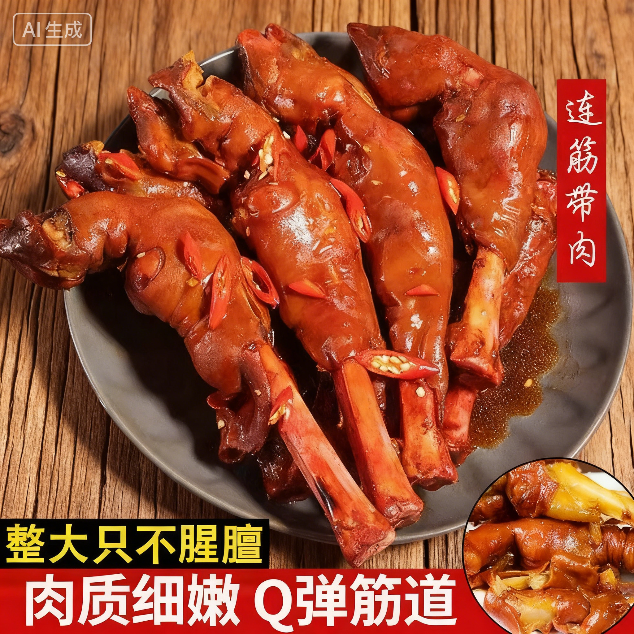 麻辣羊蹄秘制卤羊蹄整只带筋羊脚